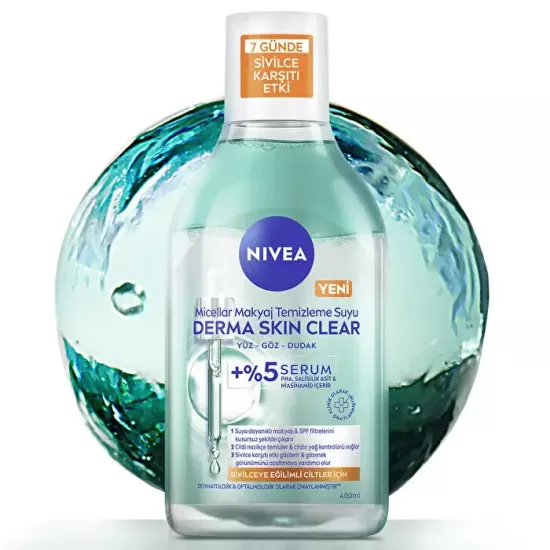 Nivea Derma Skin Clear Micellar Water Makyaj Temizleme Suyu 400 ml