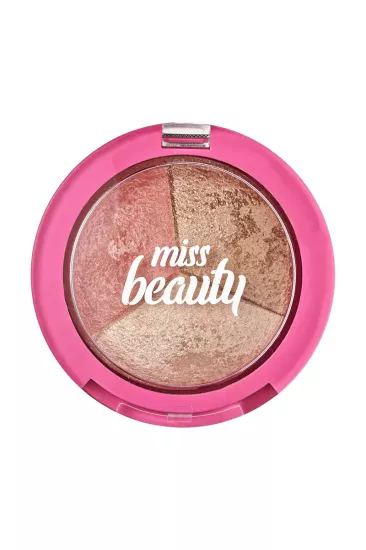 Golden Rose Miss Beauty Glow Baked Trio Allık- Highlighter
