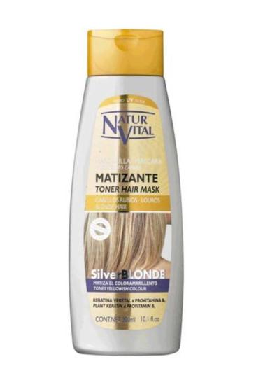 Natur Vital Silver Blonde Hair Mask- Gümüş ve Sarı Saçlar için Saç Maskesi 300 ml