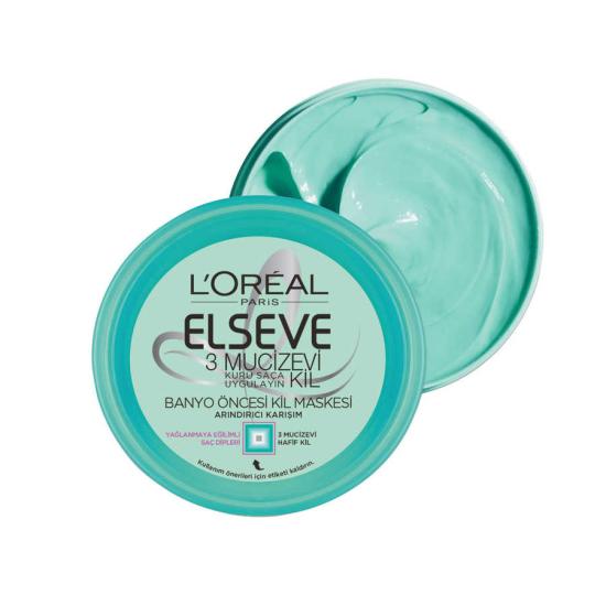 L’Oréal Paris Elseve 3 Mucizevi Kil Banyo Öncesi Kil Maskesi 150  ml