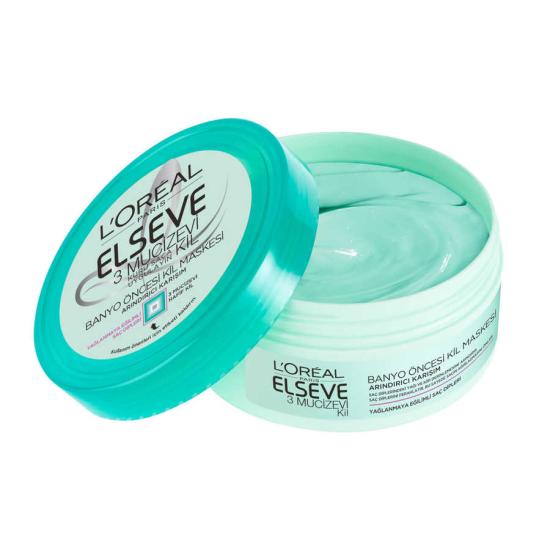 L’Oréal Paris Elseve 3 Mucizevi Kil Banyo Öncesi Kil Maskesi 150  ml