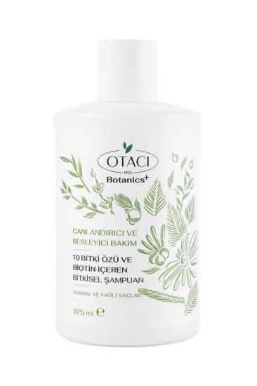 Otacı Botanics + Canlandırıcı & Besleyici Bakım - 10 Bitki Özü ve Biotin İçeren Bitkisel Şampuan 375 ml