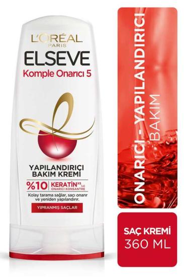 L’Oréal Paris Elseve Komple Onarici 5 Yapilandirici Bakim Kremi 360  ml