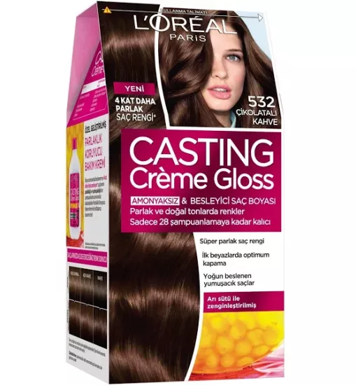 L’Oréal Paris Casting Crème Gloss Saç Boyası Çikolatalı Kahve 532