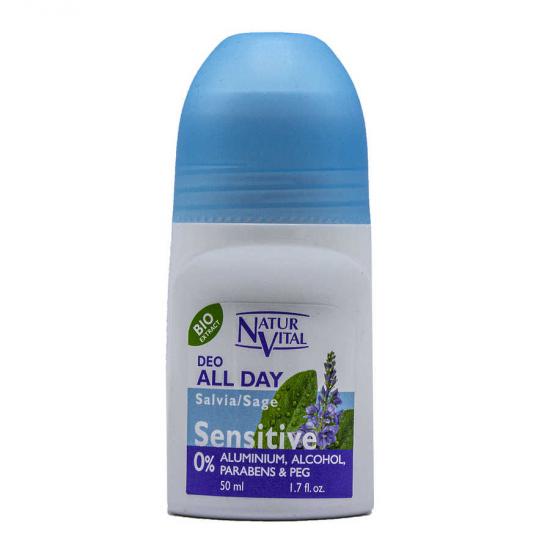 Natur Vital Sensitive Roll-On Deodorant All Day- Hassas Ciltler için Roll-on Deodorant 50 ml
