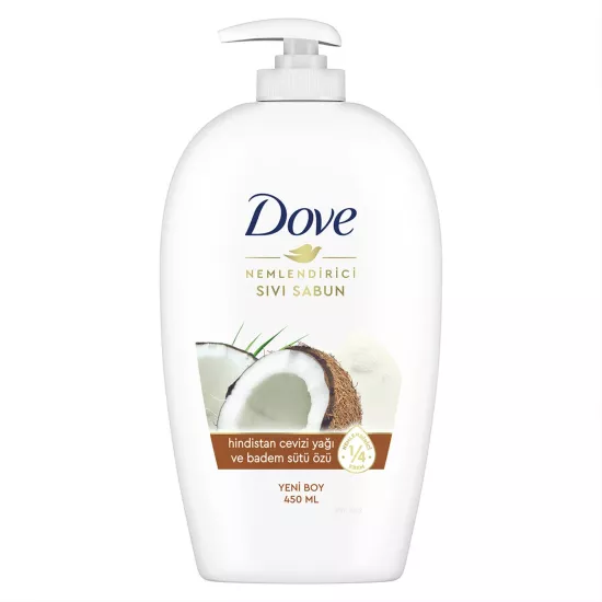 Dove Hindistan Cevizi Yağı Badem Sütü Özü Nemlendirici Sıvı Sabun 450 ml