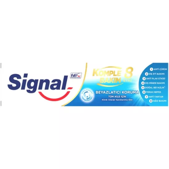 Signal Komple Bakım 8 Etki Beyazlatıcı Koruma Diş Macunu 75 ml