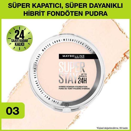 Maybelline Superstay 24H Hybrid Powder Foundation-Pudra Fondöten 03