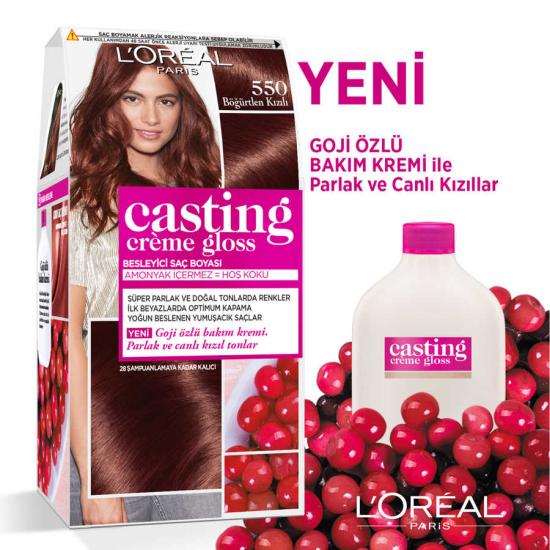 Casting Crème Gloss Saç Boyası 550 Böğürtlen Kızılı