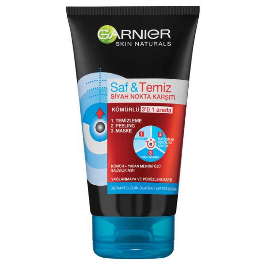 Garnier Saf & Temiz Siyah Nokta Karşiti Kömürlü 3’Ü 1 Arada 150 ml