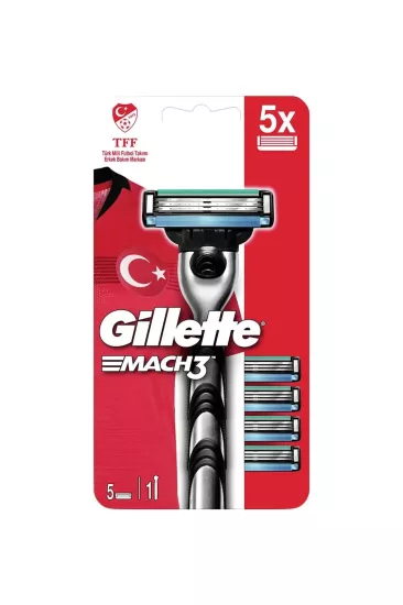 Gillette Mach3 Tıraş Makinesi + 5 Yedekli Tıraş Bıçağı