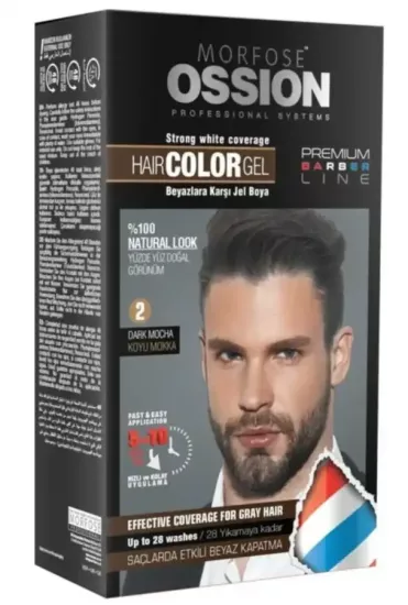 Morfose Ossion Men Jel Saç Boyası 2 Dark Mocha Koyu Mokka
