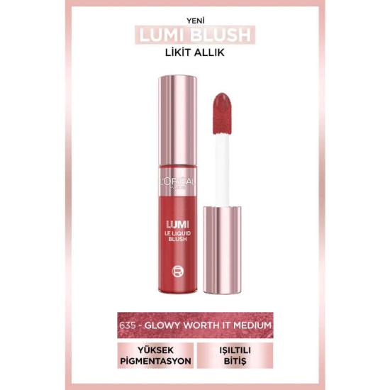 Loreal Paris Lumi Blush Likit Allık - 635 Glowy Worth It Medium
