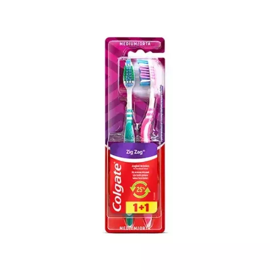 Colgate ZigZag Orta Diş Fırçası 1+1