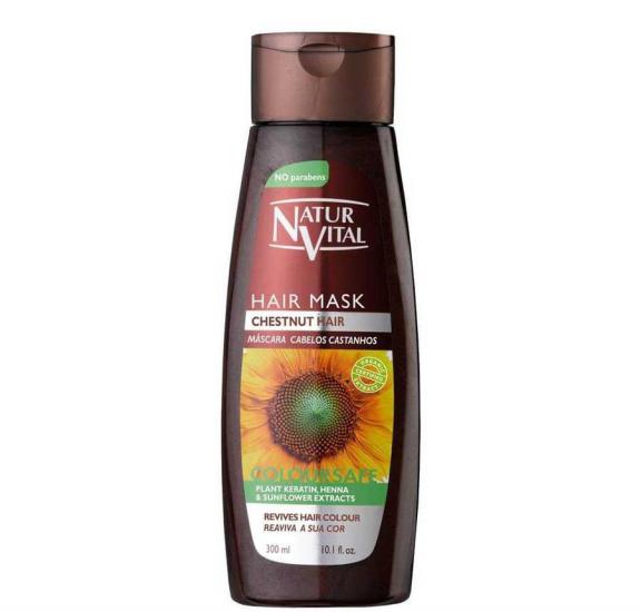Natur Vital Coloursafe Chestnut Hair Mask- Kahverengi Saçlar için Kına Özlü Renk Parlatıcı Saç Maskesi 300 ml