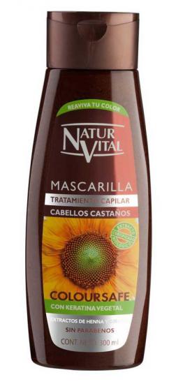 Natur Vital Coloursafe Mahogany Hair Mask- Bordo Ve Kızıl Saçlar İçin Kına Özlü Renk Parlatıcı Saç Maskesi 300 ml