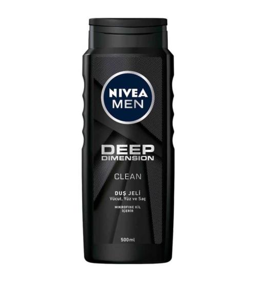 Nivea Men Deep Dimension Clean Duş Jeli 500 ml