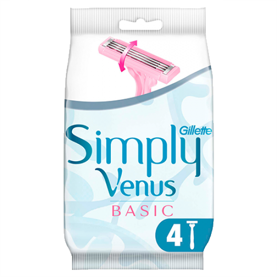 Gillette Simply Venus Basic Kullan At Kadın Tıraş Bıçağı 4 lü