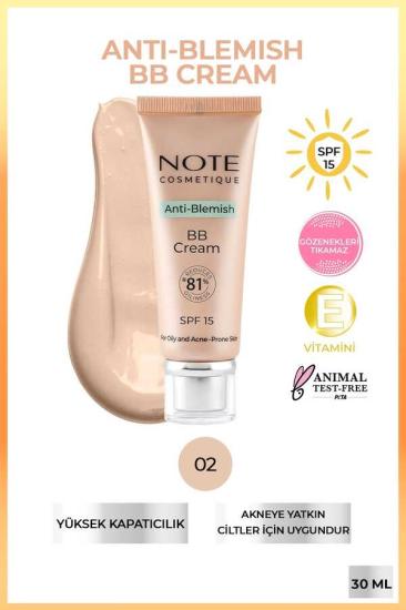 Note Anti - Blemish BB Cream - Akneye Yatkın Ciltler 02
