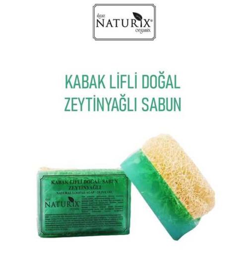 Naturix Kabak Lifli Doğal Zeytinyağlı Sabun 130 g