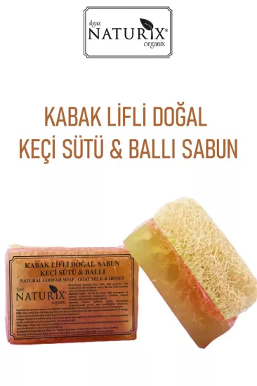 Naturix Kabak Lifli Doğal Keçi Sütü Ballı Sabun 130 g
