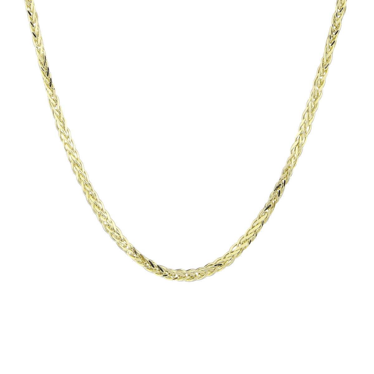 Spiga Örgü Model Zincir - 14 Ayar Gerçek Altın Zincir Kolye - Kalınlık 1.30 mm (585 Damgalı)