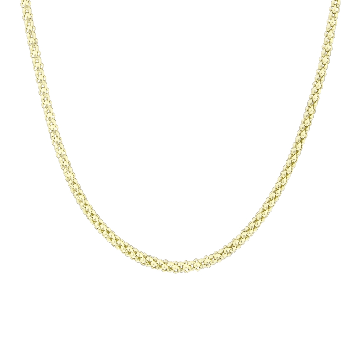 Popcorn Model - 14 Ayar Gerçek Altın Zincir Kolye - Kalınlık 1.40 mm (585 Damgalı)