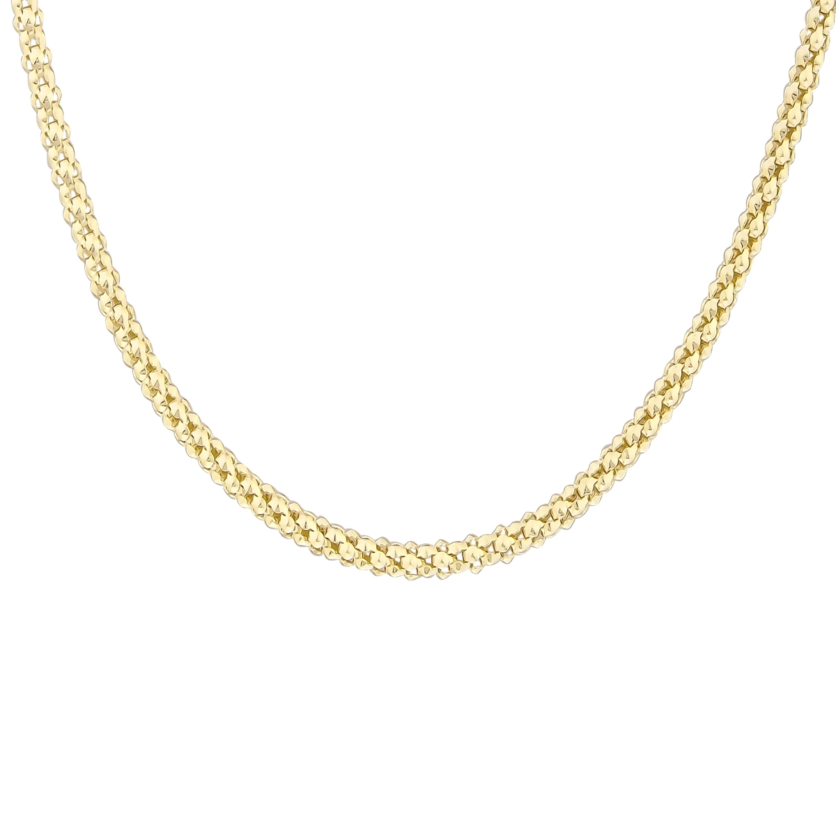 Popcorn Model - 14 Ayar Gerçek Altın Zincir Kolye - Kalınlık 1.40 mm (585 Damgalı)