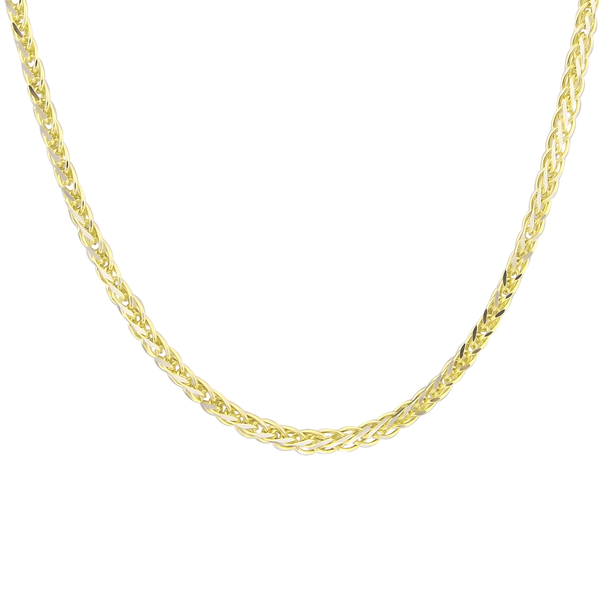 Spiga%20Pave%2014%20Ayar%20Gerçek%20Altın%20Zincir%20Kolye%20-%200.76%20mm%20kalınlık%20(585%20Damgalı)