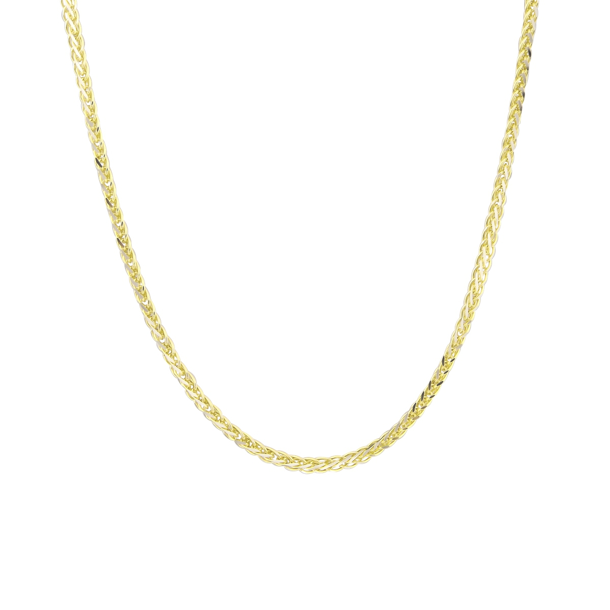 Spiga%20Pave%2014%20Ayar%20Gerçek%20Altın%20Zincir%20Kolye%20-%201.30%20mm %20kalınlık%20(585%20Damgalı)