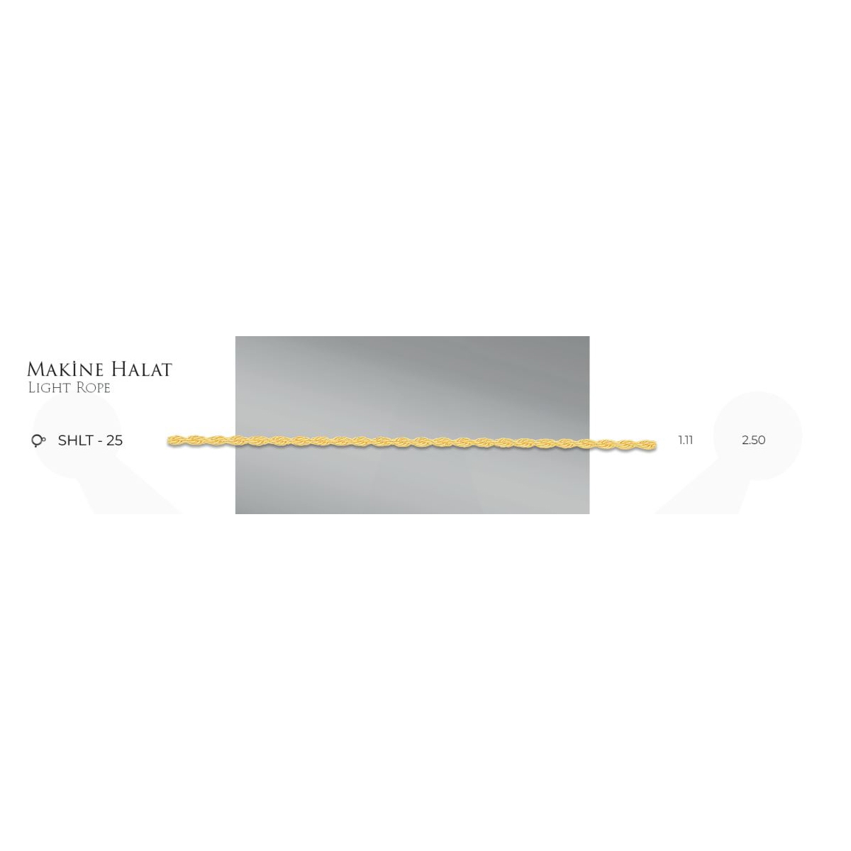 Makine Halat  - 14 Ayar Gerçek Altın Zincir Kolye - Kalınlık 1.11 mm (585 Damgalı)