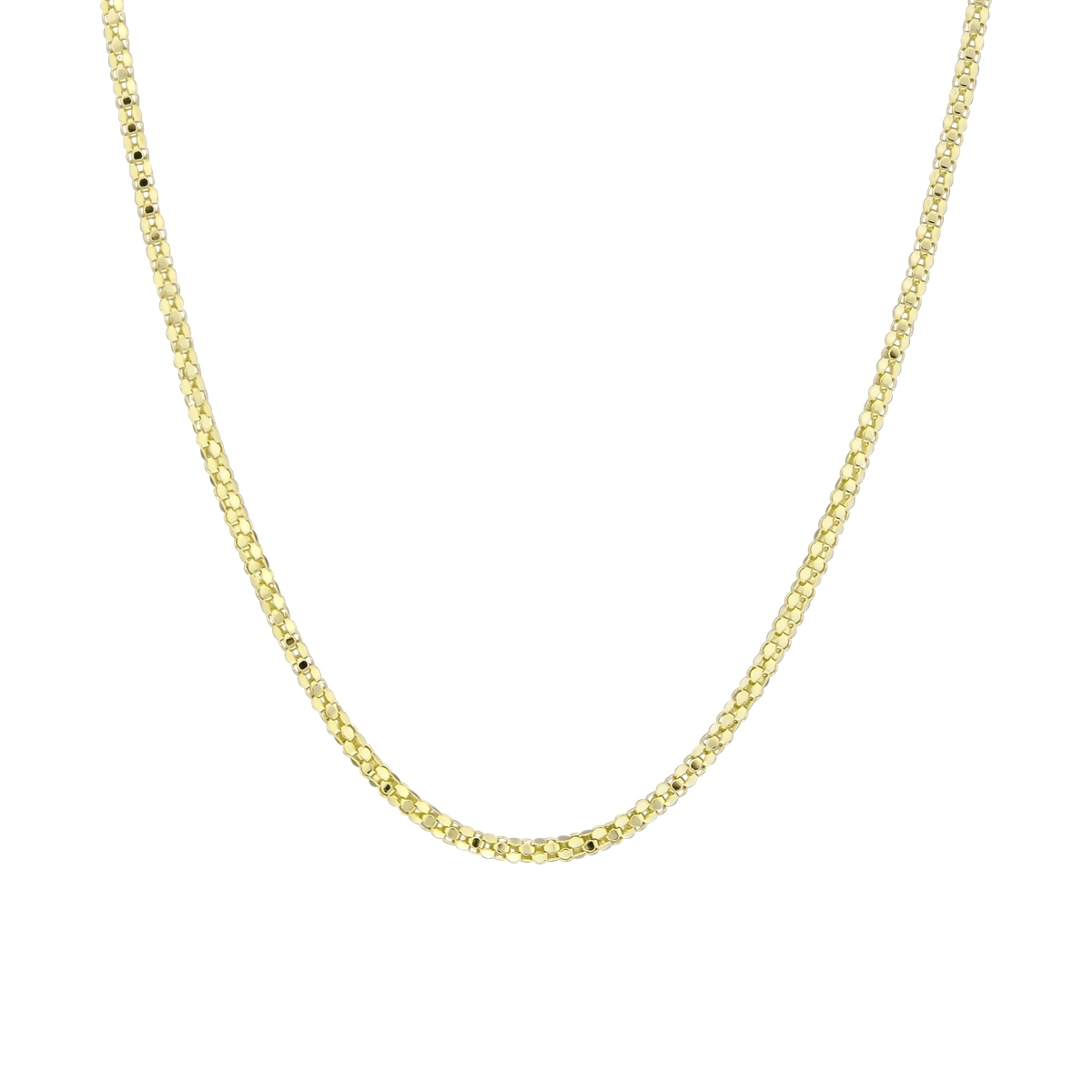 Popcorn Traşlı - 14 Ayar Gerçek Altın Zincir Kolye - Kalınlık 1.40 mm (585 Damgalı)