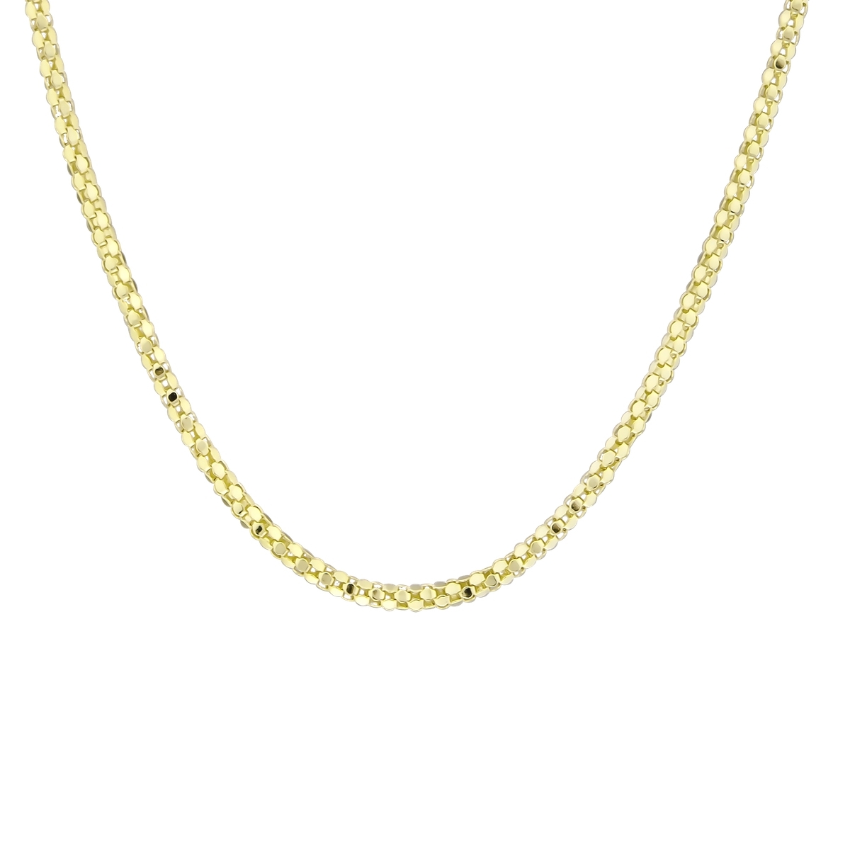 Popcorn Traşlı - 14 Ayar Gerçek Altın Zincir Kolye - Kalınlık 1.40 mm (585 Damgalı)