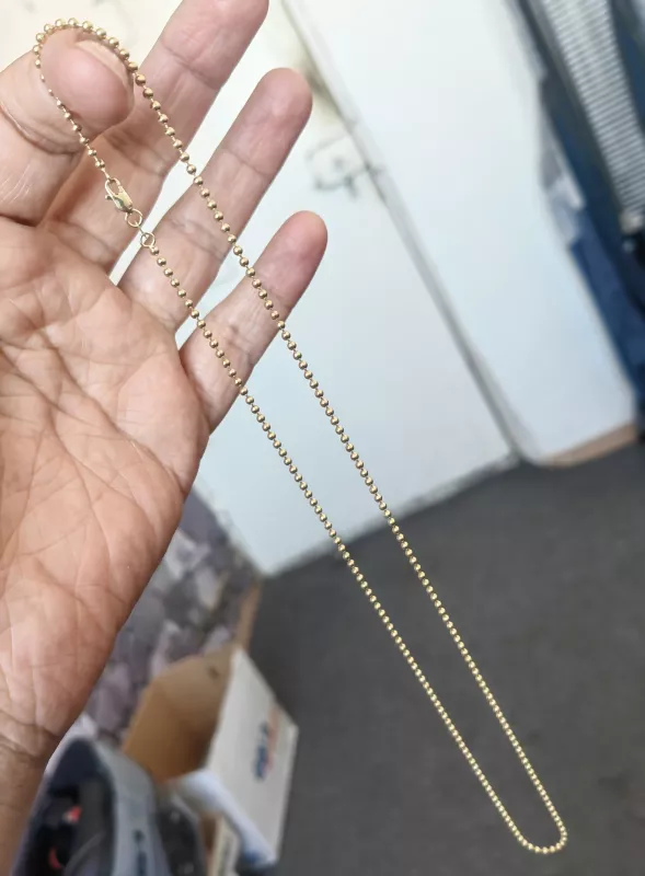 Top Zincir 14 Ayar Gerçek Altın Zincir Kolye - Kalınlık: 2.50 mm (585 Damgalı)