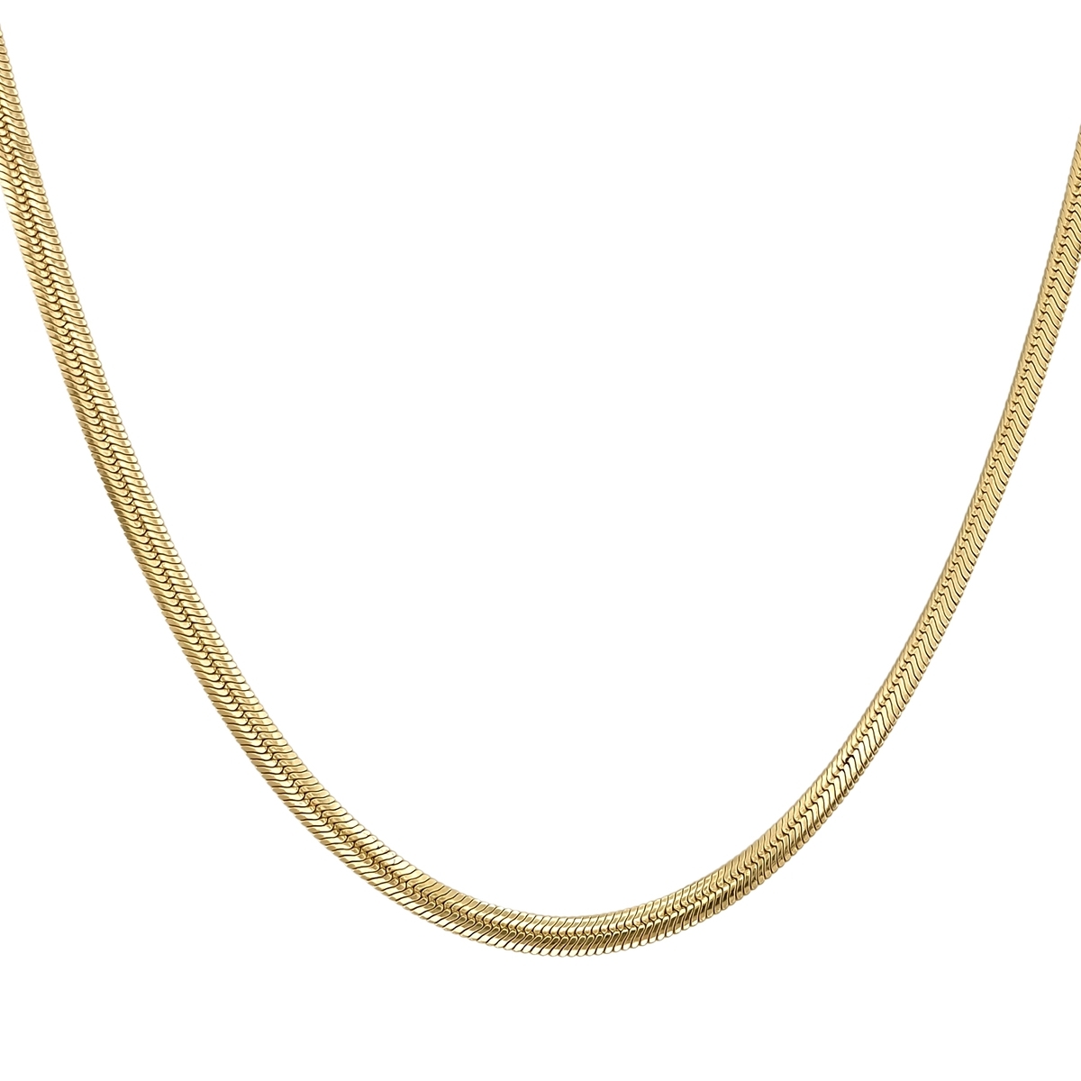 Yassı Balık Sırtı - 14 Ayar Gerçek Altın Zincir Kolye - Kalınlık 2.95 mm (585 Damgalı)