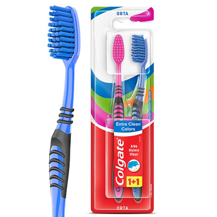 Colgate%20Extra%20Clean%20Colors%201+1%20Orta%20Diş%20Fırçası